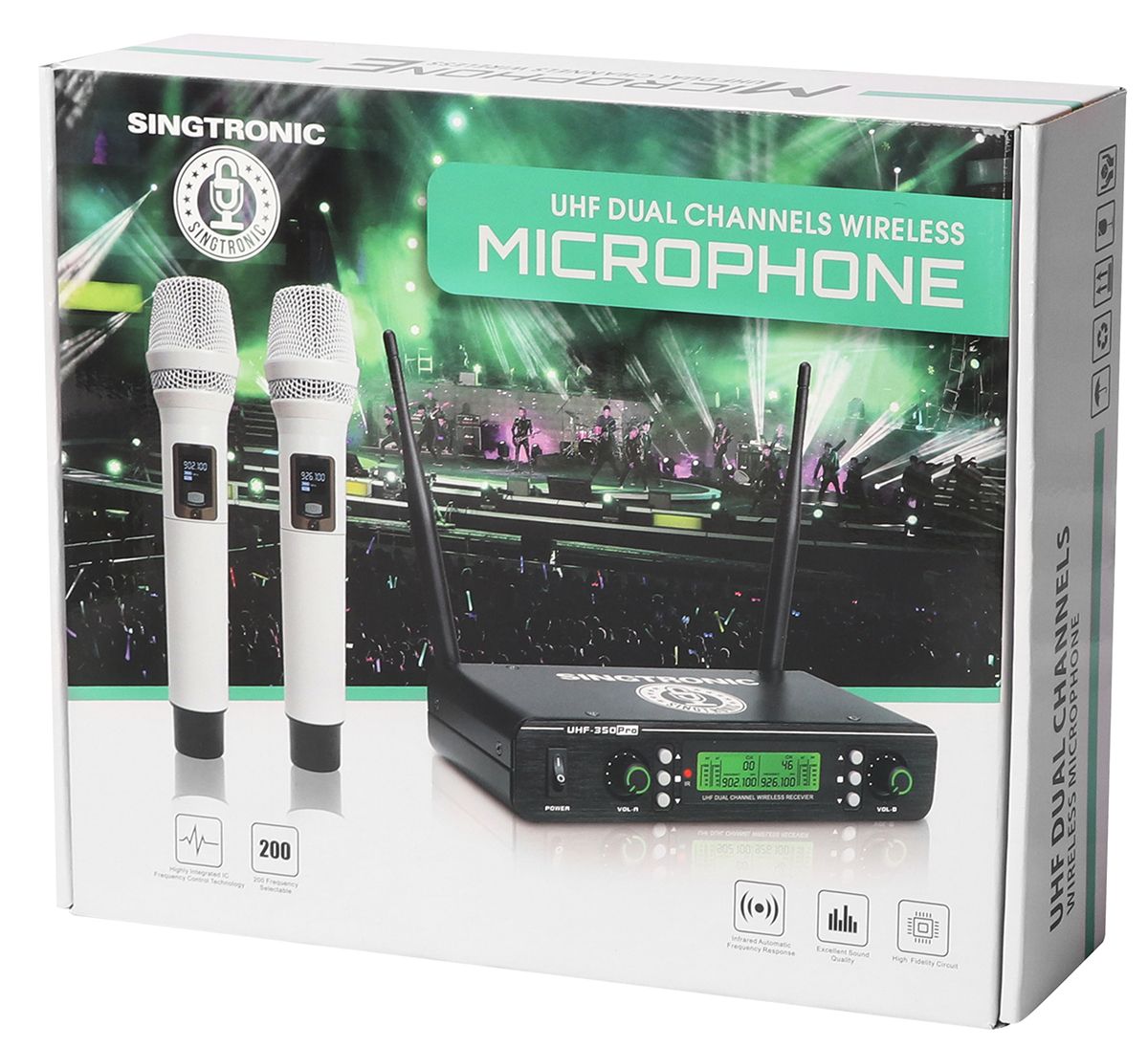 Singtronic KTV-9000UHD Professional 4TB Hard Drive Player Package with UHF-350Pro 2 x Wireless Microphone
